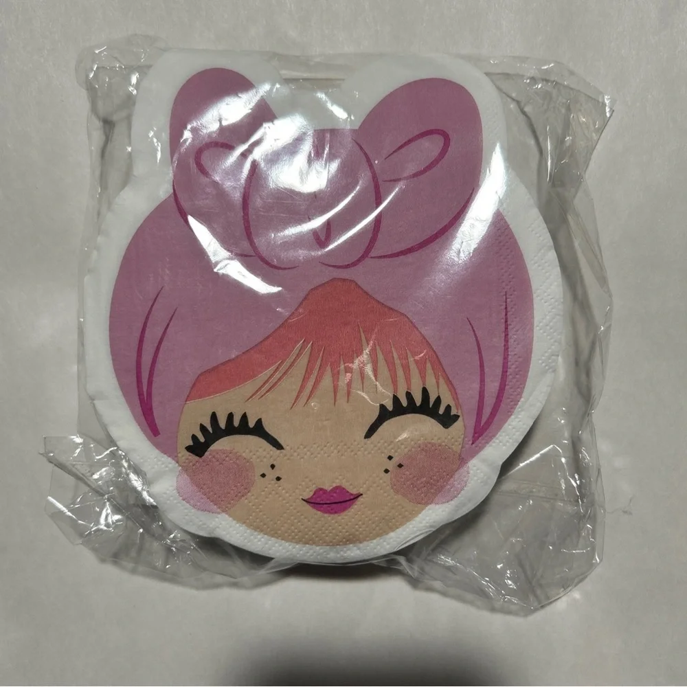 CBE Paperie 40ct Lunch Napkins Pink Bow Girl Spa